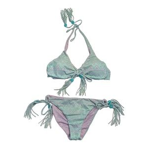 Victoria’s Secret Blue & Purple Printed Bikini